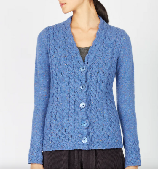 Horseshoe Cable Wool and Cashmere Cardigan