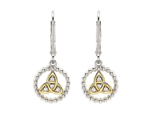 ShanOre SS Round Trinity Knot Circle Earrings