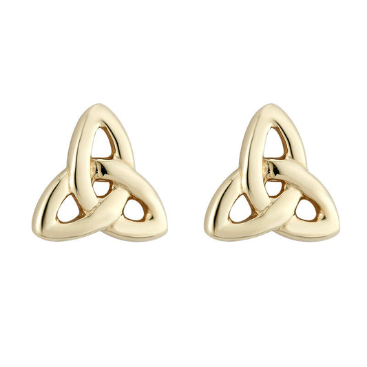 10K. Gold Small Trinity Knot Stud Earrings