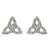 ShanOre Sterling Silver Crystal Trinity Stud Earrings