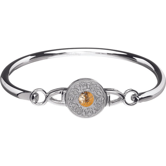 Warrior Original Bangle Sterling Silver and 18K. Gold Small