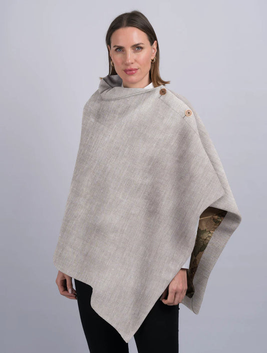 Women's Linen Poncho by Celtic Tweed