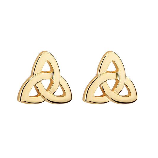 Gold Plated Trinity Post Earrings