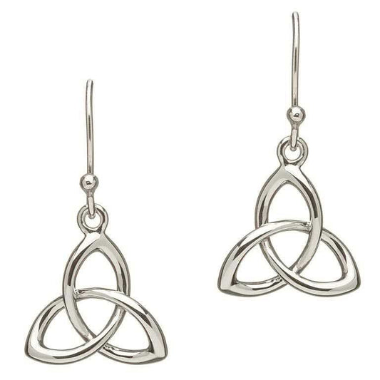 ShanOre Sterling Silver Drop Trinity Knot Earrings