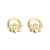Solvar Gold Plated Claddagh Stud Earrings