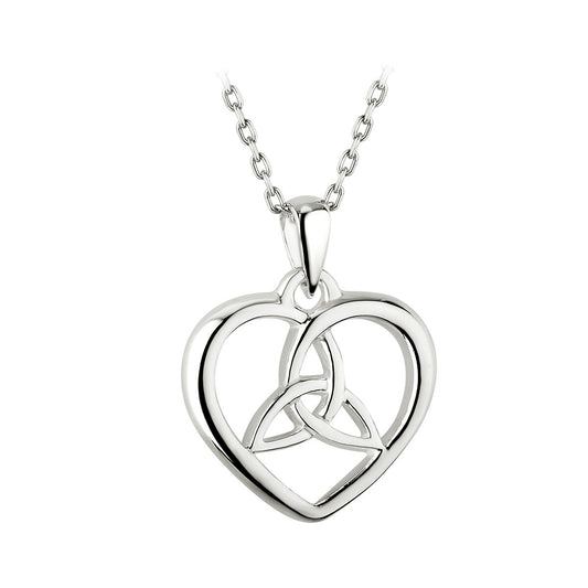 Trinity Knot Within Heart Necklace