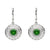 ShanOre Sterling Silver Green Crystal Celtic Earrings