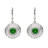 ShanOre Sterling Silver Green Crystal Celtic Earrings