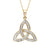 14k. Yellow Gold Diamond Set Trinity Knot Pendant