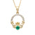 Shanore 14K. Diamond and Emerald Claddagh Pendant