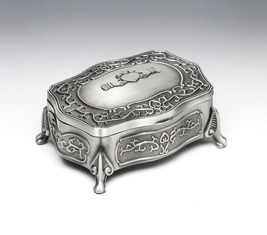 Mullingar Pewter Footed Large Claddagh Jewelry Box