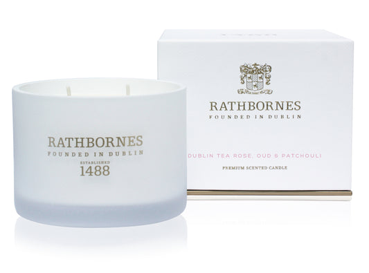 Rathbornes Classic Dublin Tea Rose 2 Wick Candle