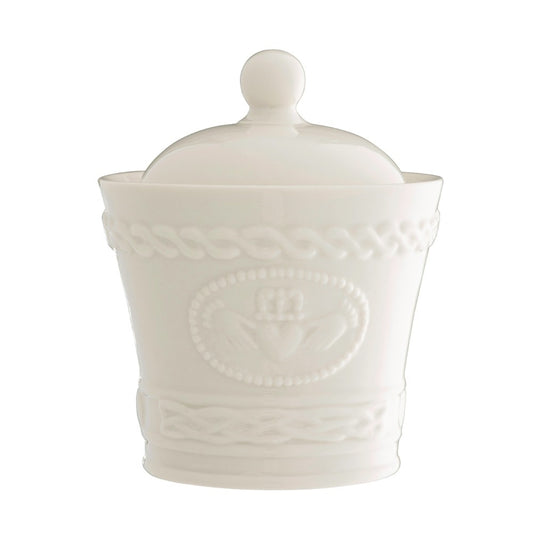 Belleek Classic Claddagh Sugar Bowl