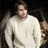 Aran Woollen Mills Traditional Crew Sweater in Natural
