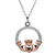 ShanOre Claddagh Stone Set Silver Rose Gold Plated Pendant