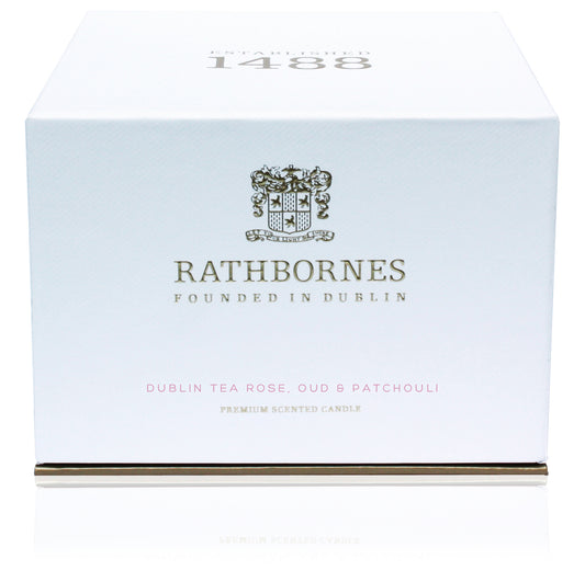 Rathbornes Luxury Dublin Tea Rose 4 Wick Candle