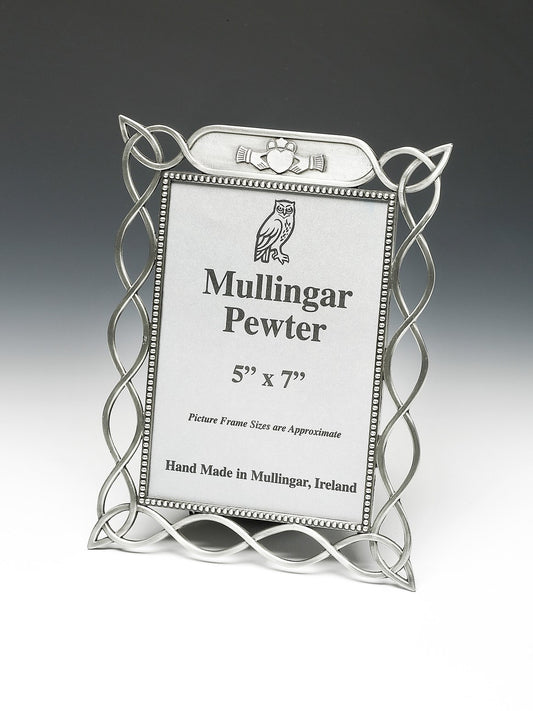 Mullingar Pewter 5" X 7" Celtic Claddagh Frame