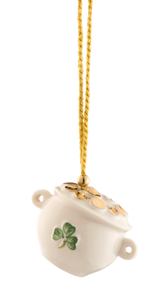 Belleek Pot of Gold Ornament