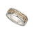 Solvar Men's Silver and 10k Gold Trinity Band