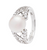 ShanOre Sterling Silver Celtic Pearl & CZ Trinity Knot Ring