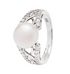 ShanOre Sterling Silver Celtic Pearl & CZ Trinity Knot Ring