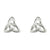 Solvar Sterling Silver Tiny Trinity Knot Stud Earrings