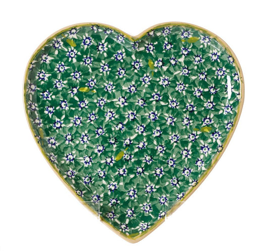 Nicholas Mosse Green Lawn Heart Plate