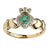 ShanOre 14k Ladies Empress Claddagh Ring With Emerald & Diamond