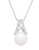 ShanOre Sterling Silver Celtic Twist Pearl & CZ Necklace