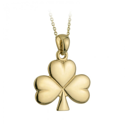 Solvar 14 Karat Yellow Gold Shamrock Necklace