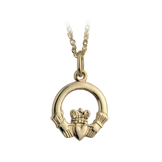 10K. Small Claddagh Necklace