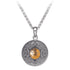 Boru Small Sterling Silver Pendant with 18K Bead