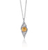 Boru Sterling Silver Solstice Twisted Trinity Necklace with 18k Gold Bead