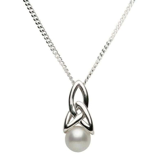 ShanOre Celtic Silver Pearl Necklace