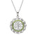 ShanOre SS Swarovski® Crystal with Peridot Tree of Life Round Pendant
