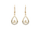 14K Gold Diamond Set Trinity Knot Drop Earrings